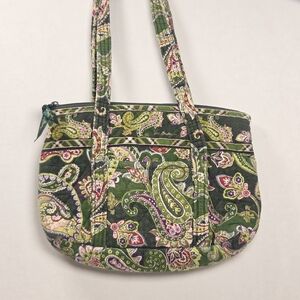 Vera Bradley quilted shoulder bag in the retired Chelsea Green paisley pattern